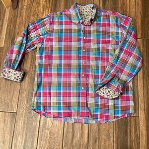 👔 LN Alan Flusser brand men’s button down dress shirt